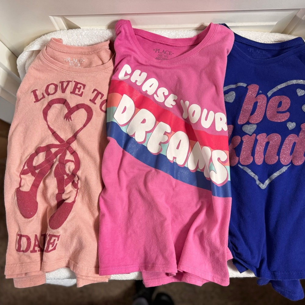 The Children's Place Pink and Blue Long Sleeve Tees